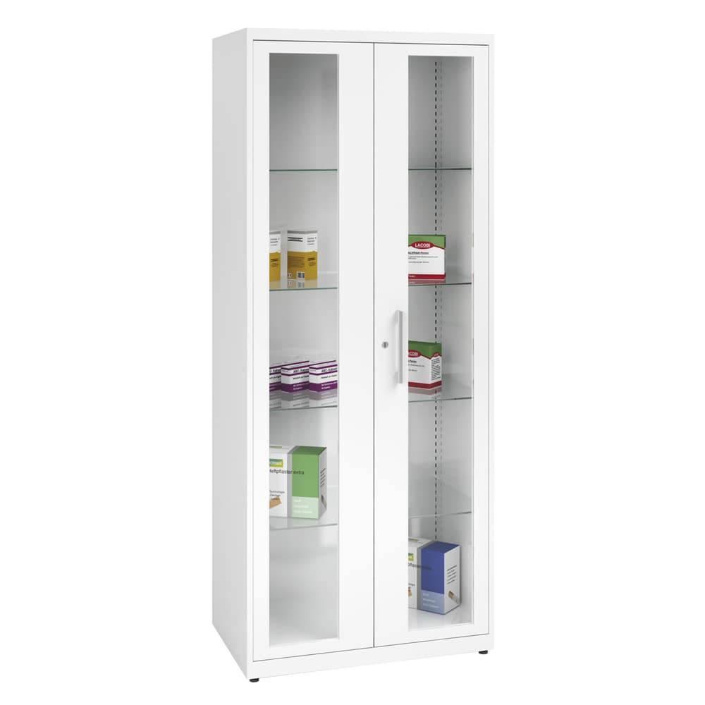 Steel Medicine Cabinet With Particularly Robust Glazing