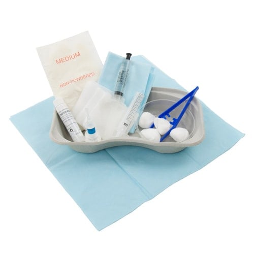 Urinary Catheter Set For Men Including Antiseptic Lubricant & Blocker Medium