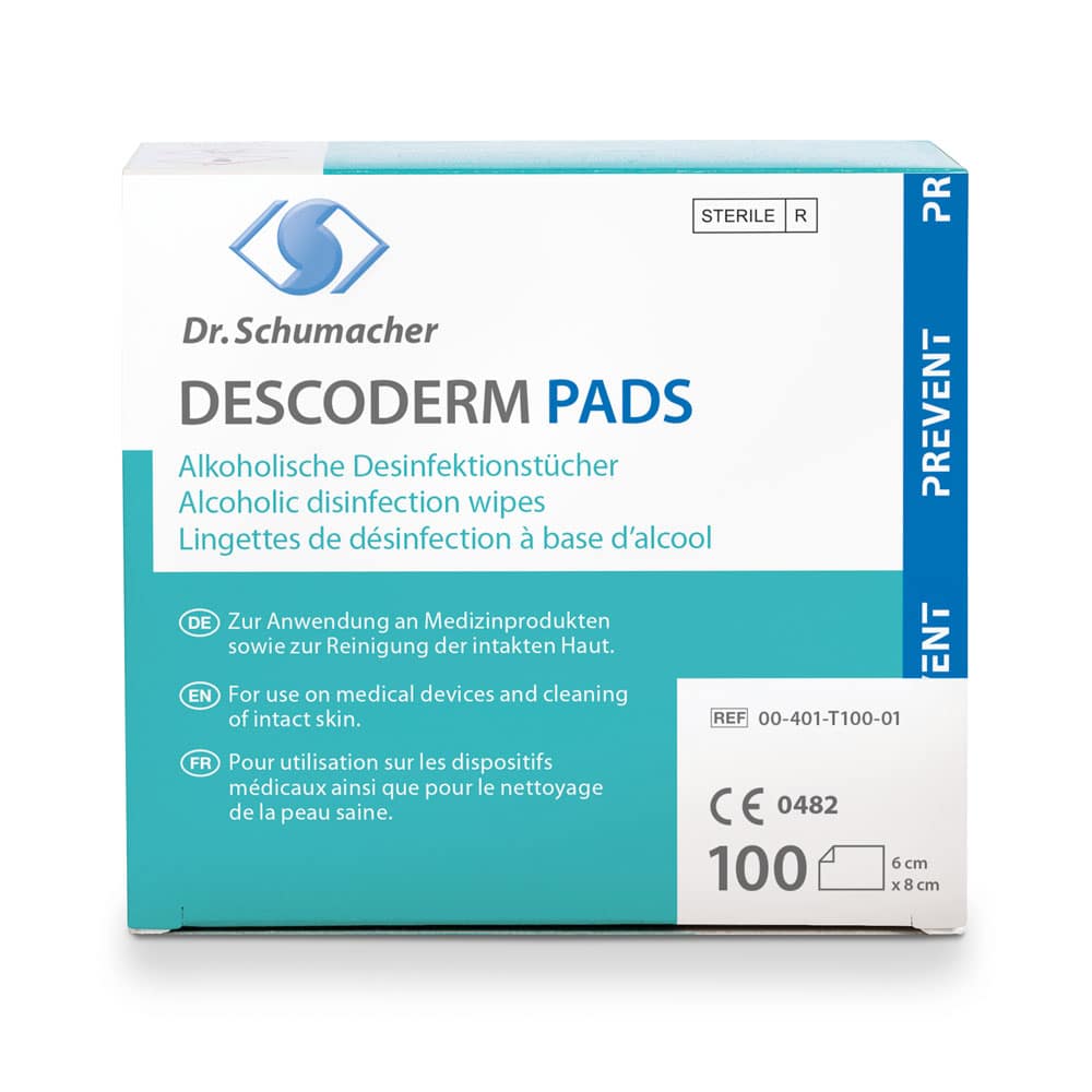 Descoderm Pads Ready-To-Use Alcohol-Based Disinfectant Wipes