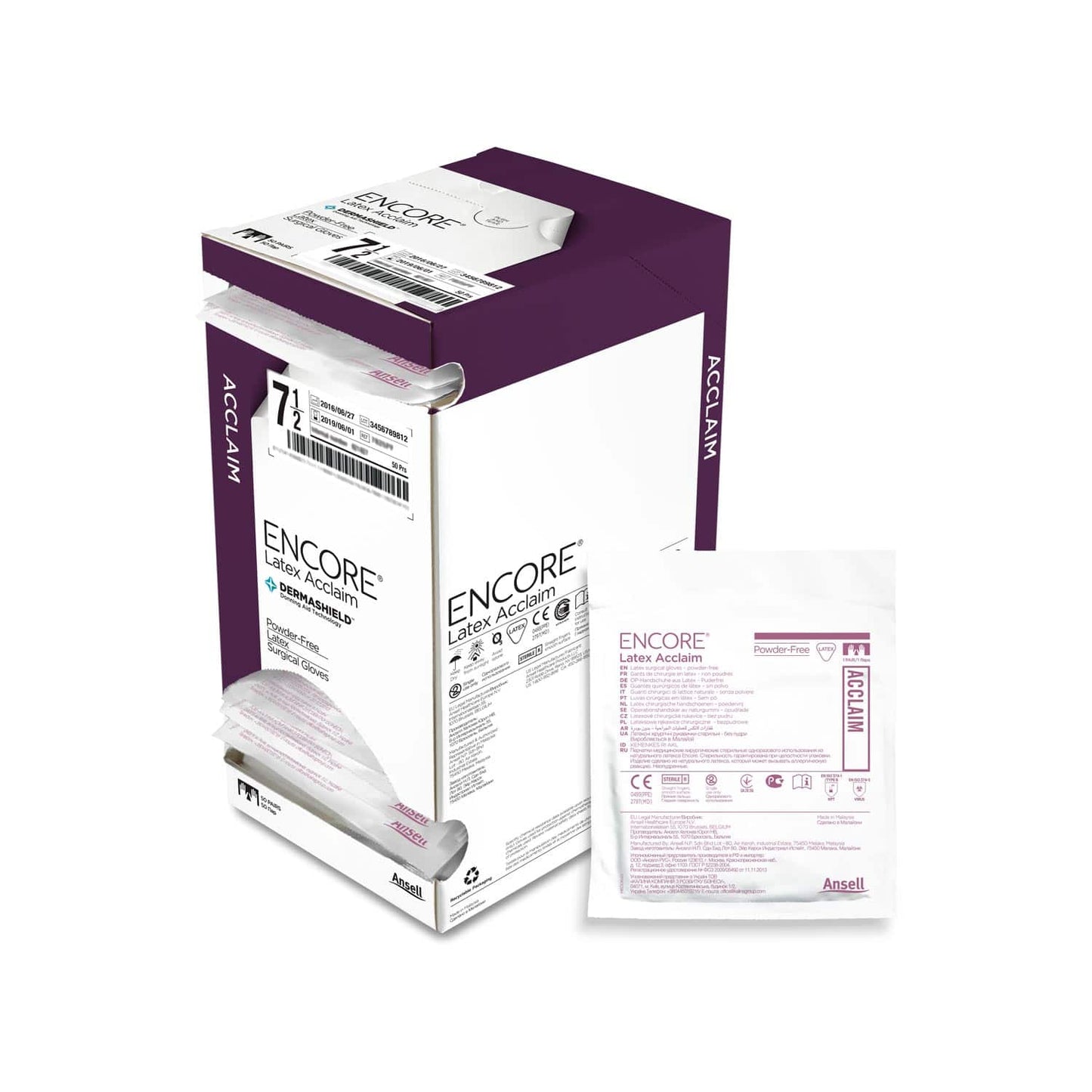 Encore Latex Acclaim Powder-Free Surgical Glove