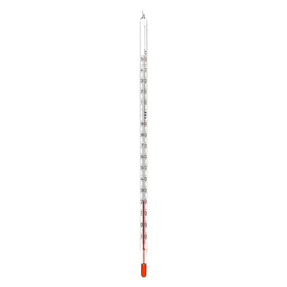 Chemical Thermometer Filled With Petroleum | With Frosted Glass Scale And Loop
