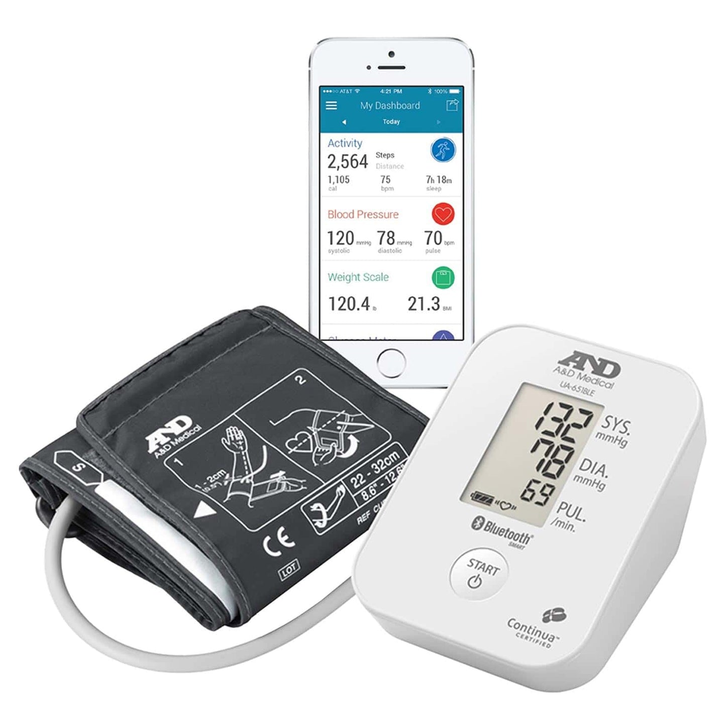 Blood Pressure Monitor Ua-651Ble Enables Data Transfer Via Bluetooth