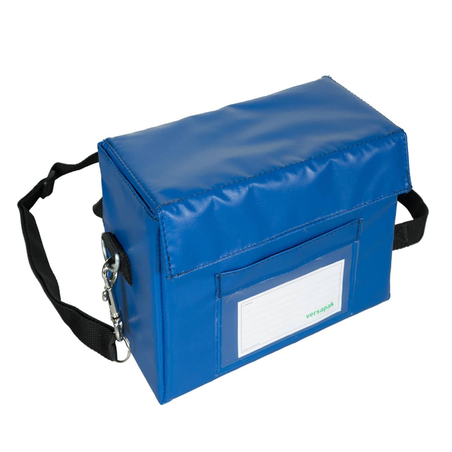 Blood Vial Carrier With Shoulder Strap And Transparent Window For Labelling