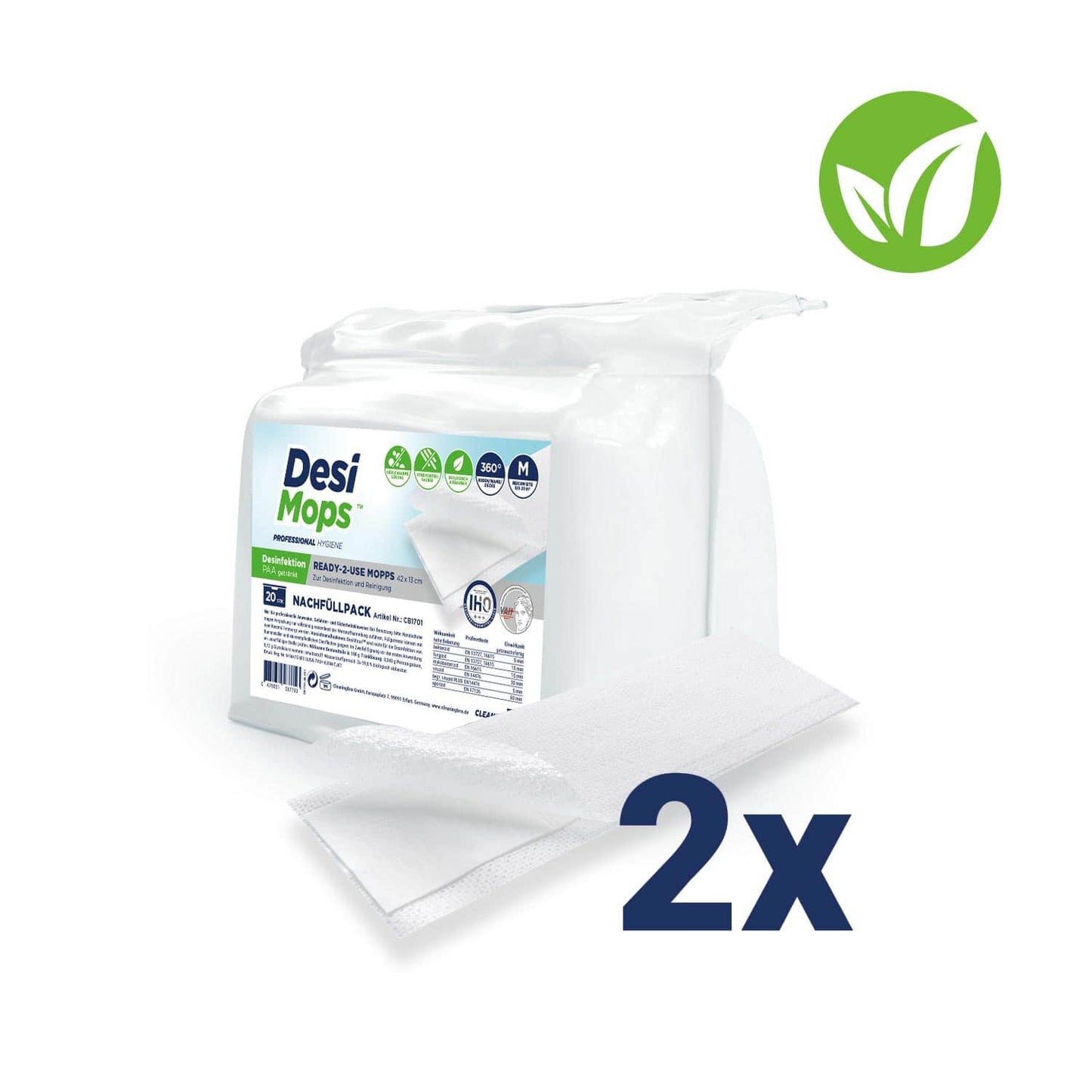 Desimops Disinfectant Mops In A Practical Double Pack