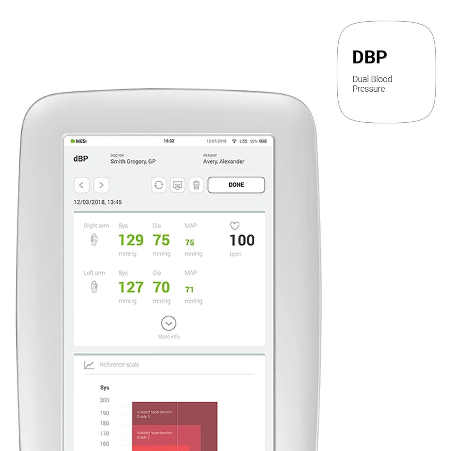 Mesi Bp App For Measuring Blood Pressure On The Arm