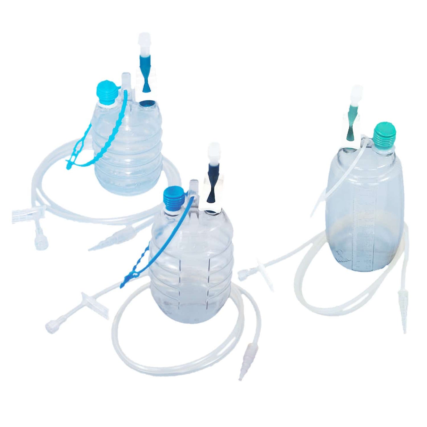 Redon Bottle With Connection Tube And Tapered Connector For Redon Drains In Sizes Ch 06 - Ch 18