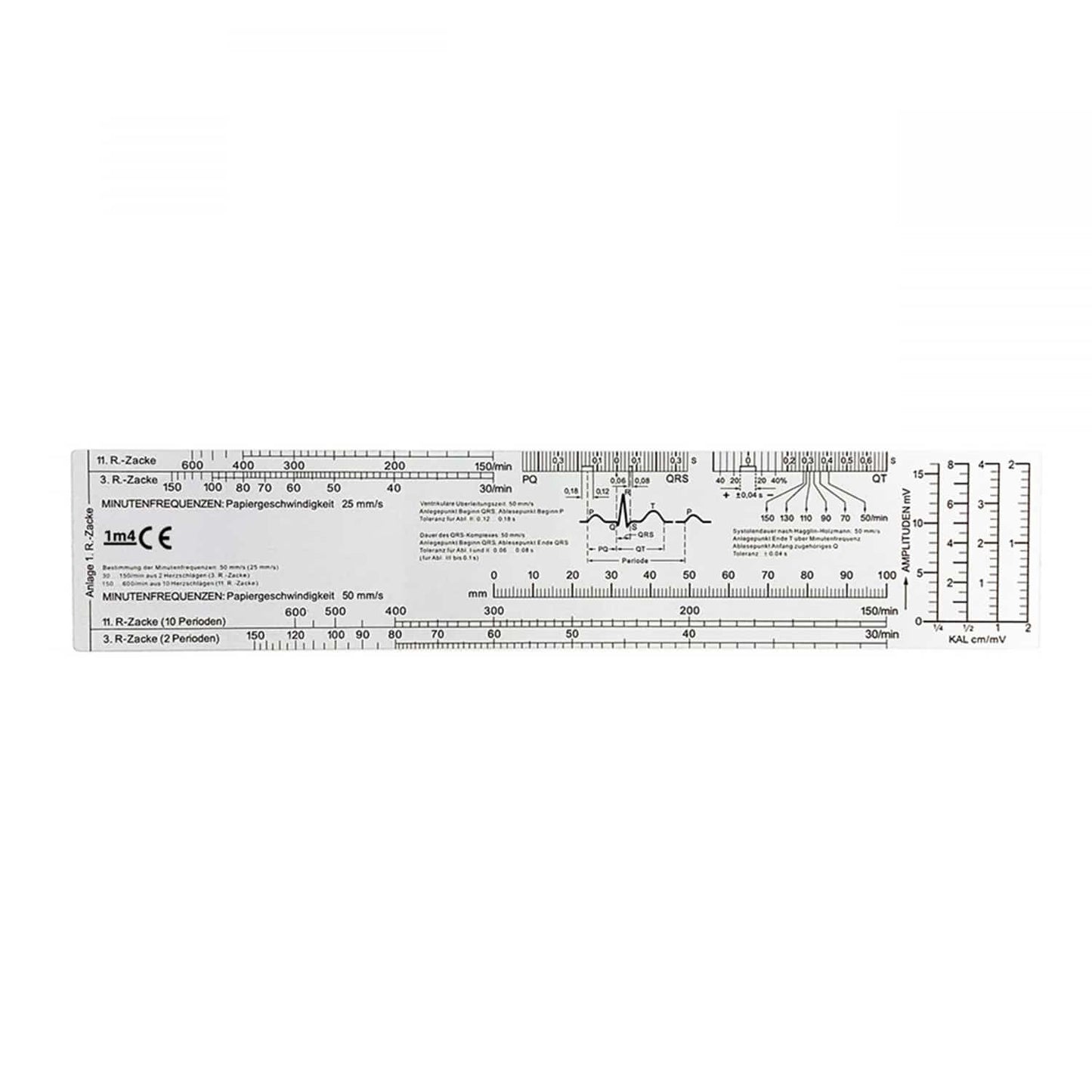 1M4 Ecg Ruler For Interpreting Ecg Curves