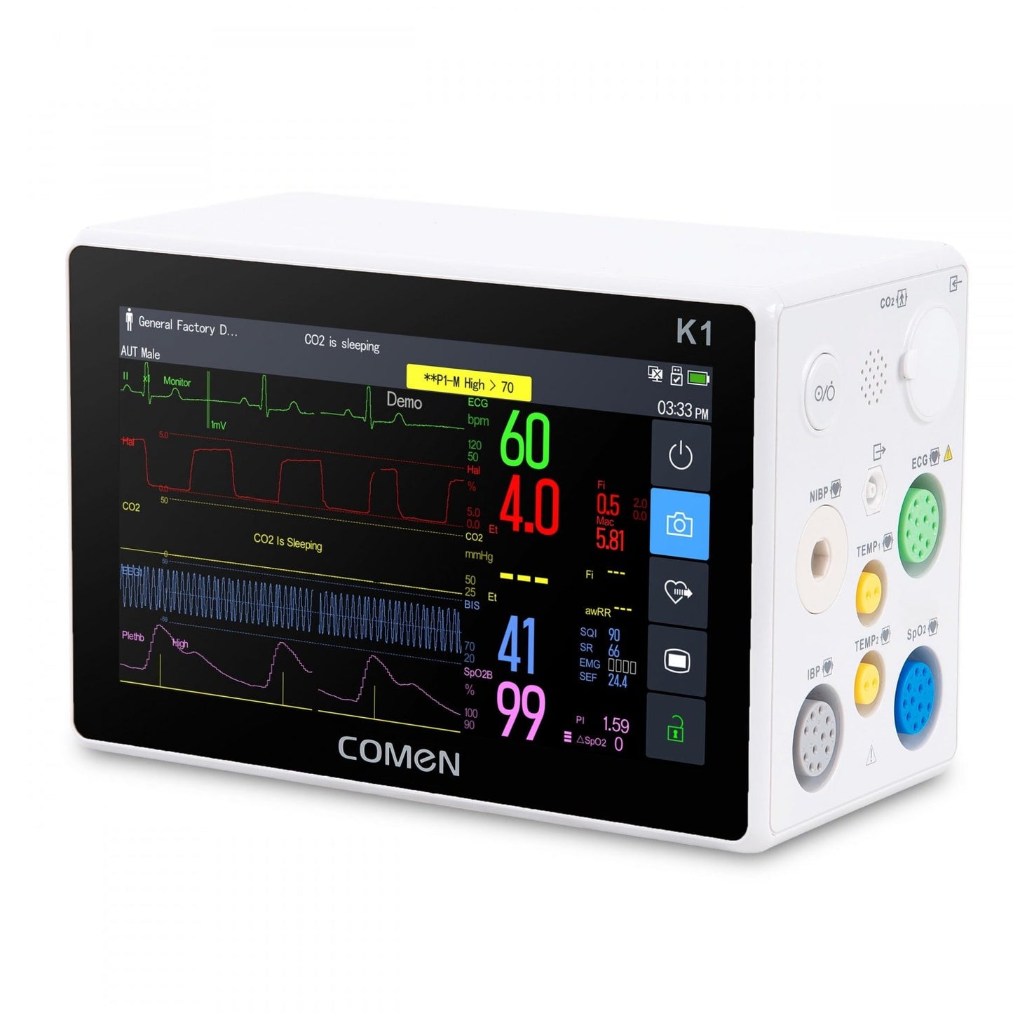 Comen K1 Patient Monitor K1 For Seamless Monitoring During Transport And At The Patient'S Bedside