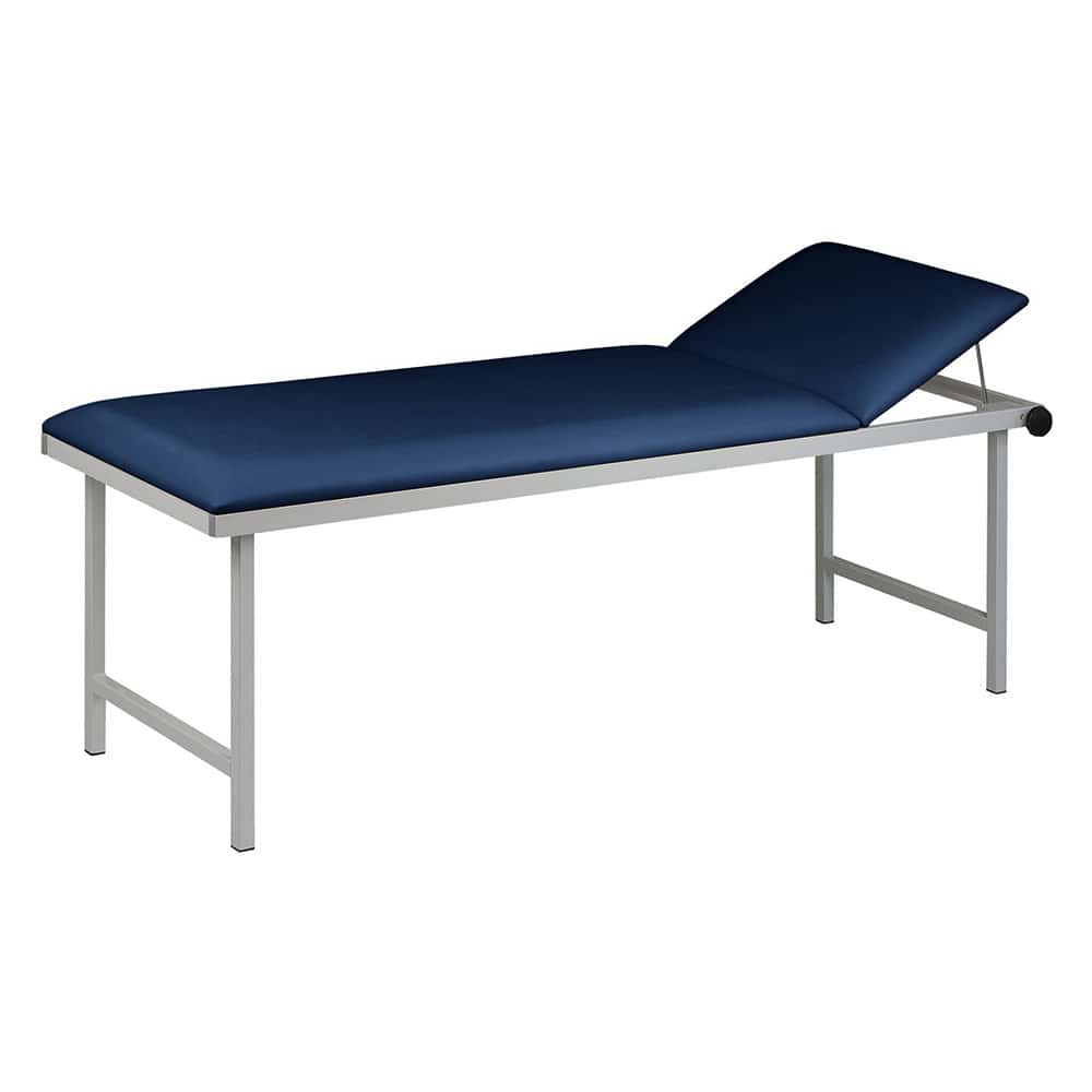 Stainless Steel Exam Table With Adjustable Headrest And Comfortable Upholstery