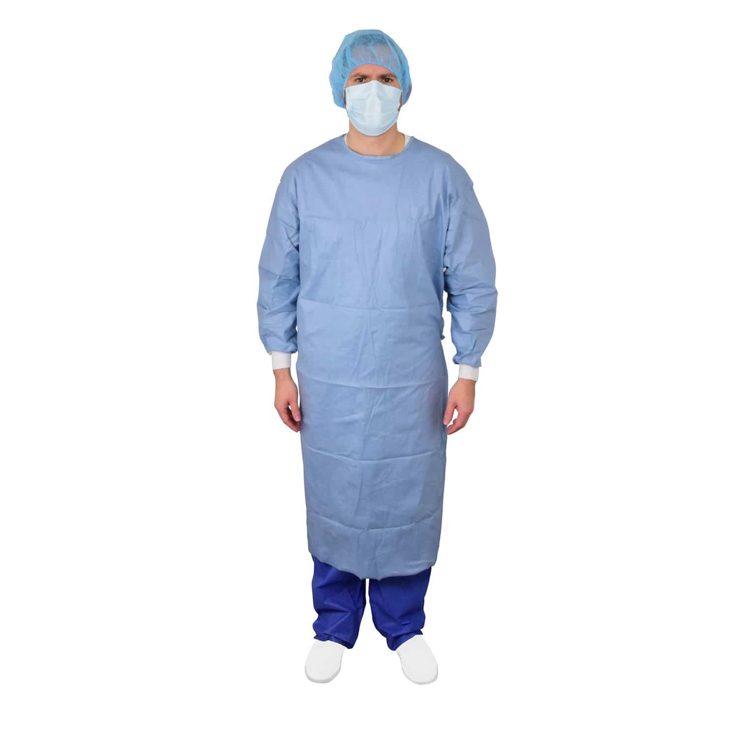 Surgical Gown With Reinforcements In The Chest Stomach And Arm Area