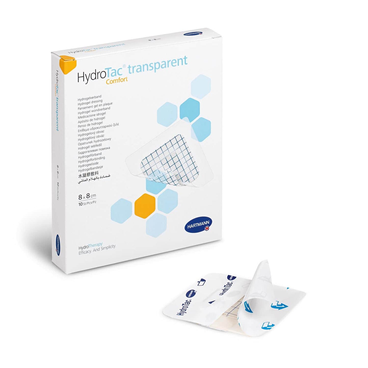 Hydrotac Transparent Comfort - Gel Dressing With Adhesive Edge 10 Pieces Per Pack | Illustration: Paul Hartmann