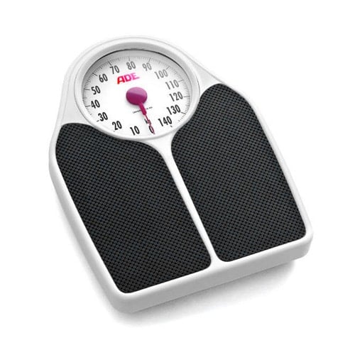 Mechanical Scales With Antislip Weighing Mat And Large Easy To Read Dial And Red Display