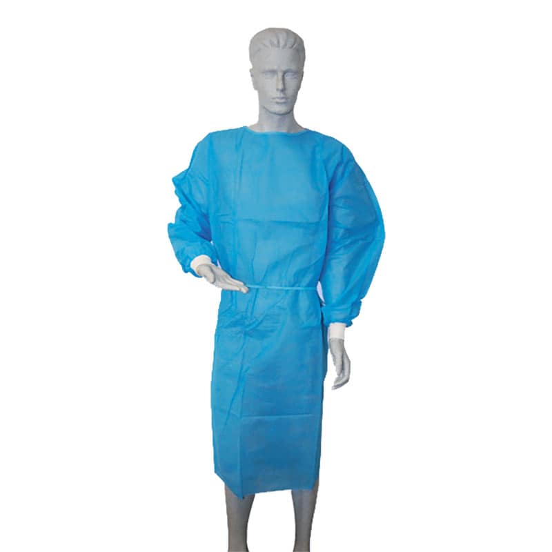 Visitor Gown Made Of Fleece Material With Velcro Fastener And Elastic Knitted Cuffs