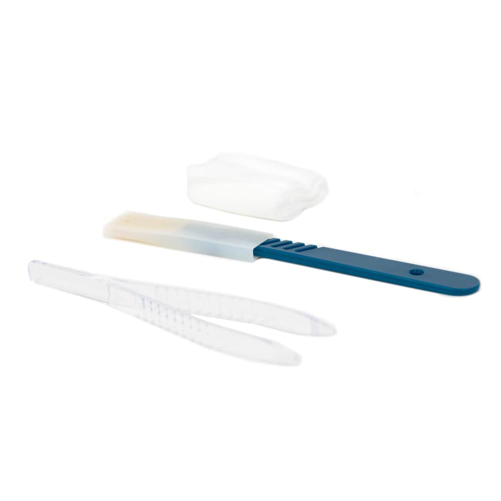 Suture Removal Set With Scalpel Forceps And Guaze Swabs (8-Fold 5 X 5 Cm)