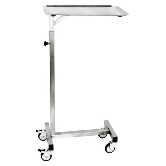 High-Quality Stainless Steel Instrument Table On Castors & With Screw Height Adjustment  