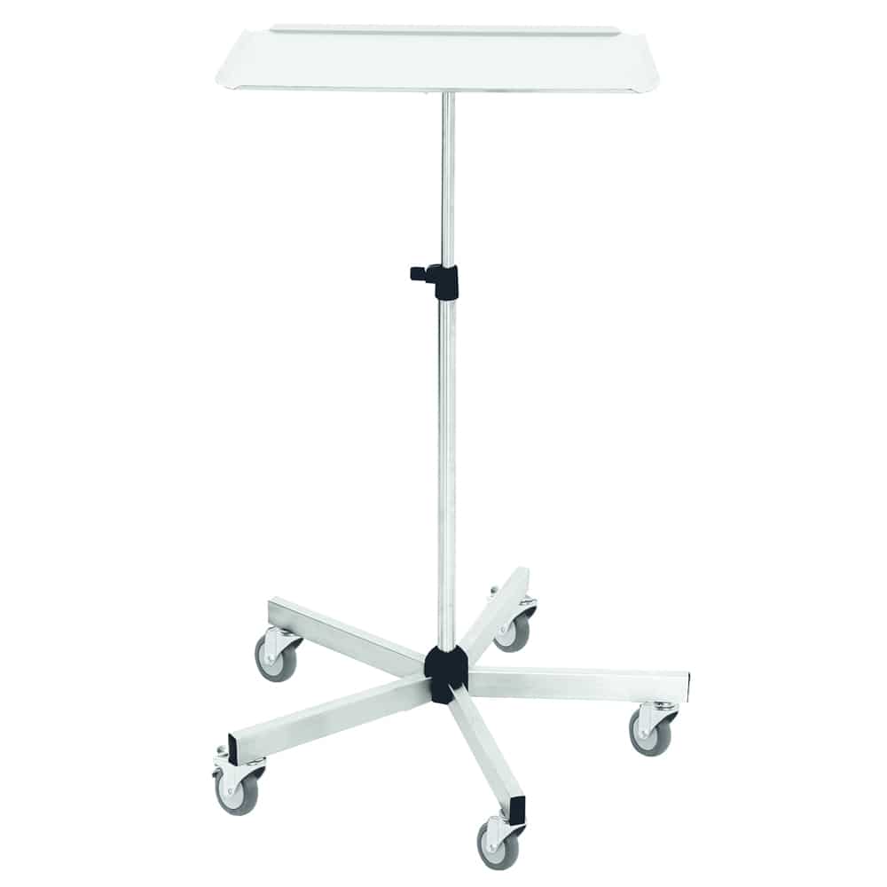Stainless Steel Surgical Instrument Table With Five Castors For Increased Stability