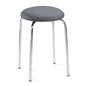 Stackable Stool With Leatherette Cover And Chrome-Plated Frame   Colour Variable