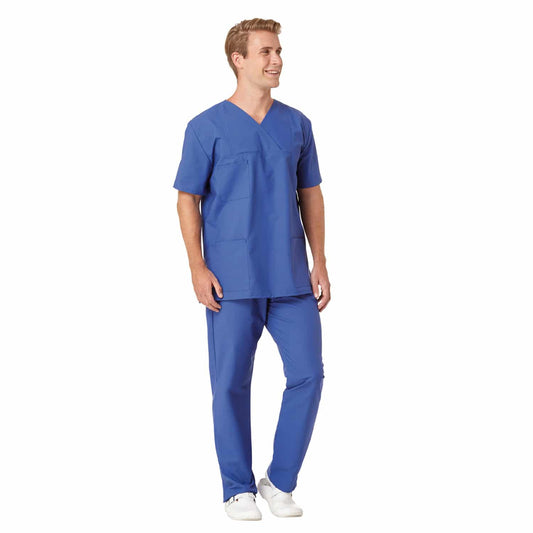 Scrub Top For Him & Her With Patch Breast Pocket And Two Side Pockets