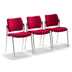 Stacking Chair With Upholstered Seat And Back With 4-Legged Frame