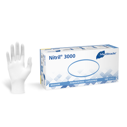 MediTrade Nitrile Gloves x 100 White | L - EconoMed