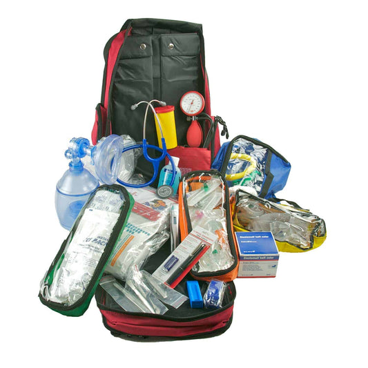 Emergency Backpack Filled With Comprehensive First Aid Supplies