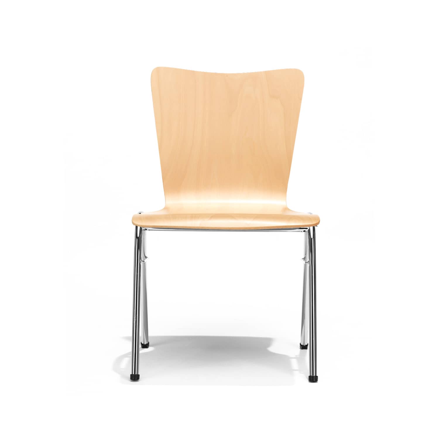 Beech Stacking Chair With Anatomical Seat Shell