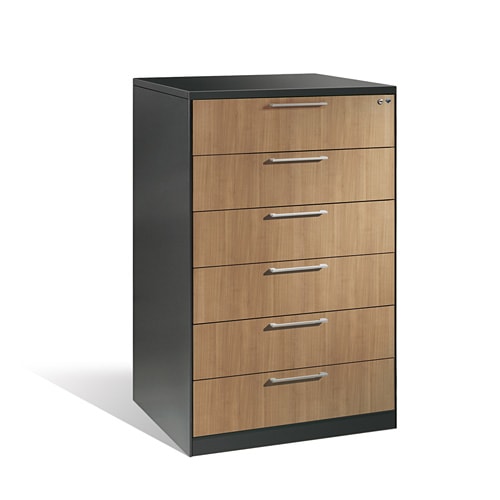 Design Filing Cabinet For Din A5 Landscape Format With Wood Decor Panels