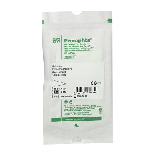 Pro-Ophta Sponge Points With A High Absorption Capacity For Liquids