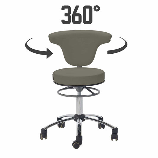 Swivel Chair For Medical Practice With 360° Rotatable Backrest