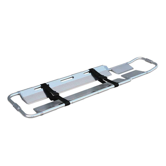 Scoop Stretcher With Two Safety Straps And Head Support; Made Of Aluminium