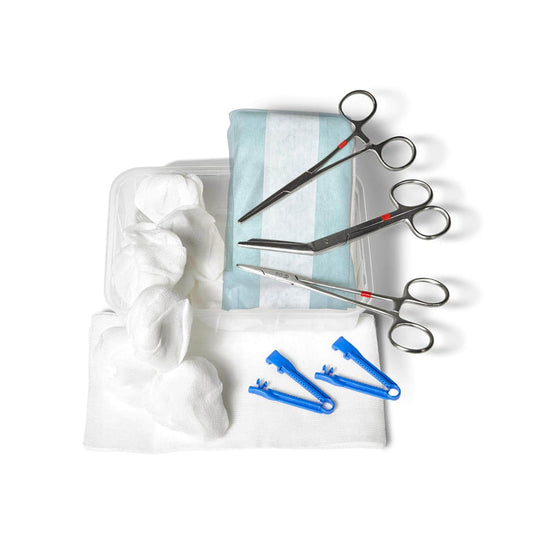 Sterile Delivery Set With Disposable Instruments Episiotomy   Perineal Suture And Umbilical Cord Clamping