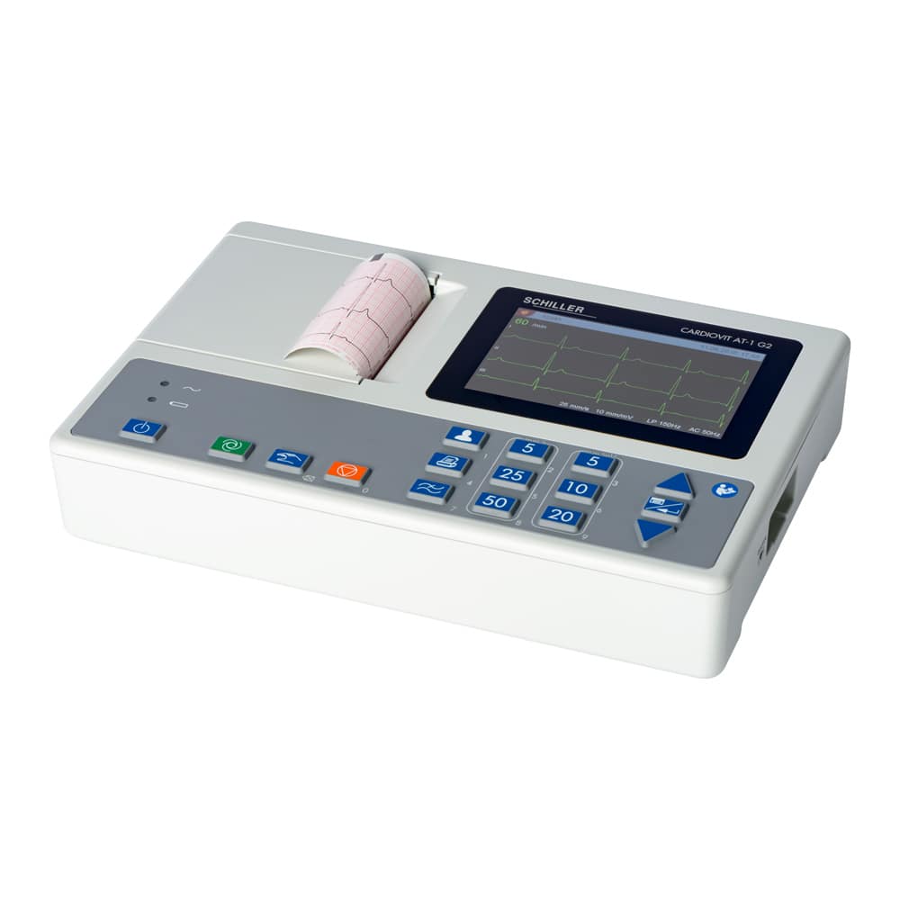 Schiller Cardiovit At-1 G2 Ecg Machine With 5 Inch Display And Integrated Thermal Printer