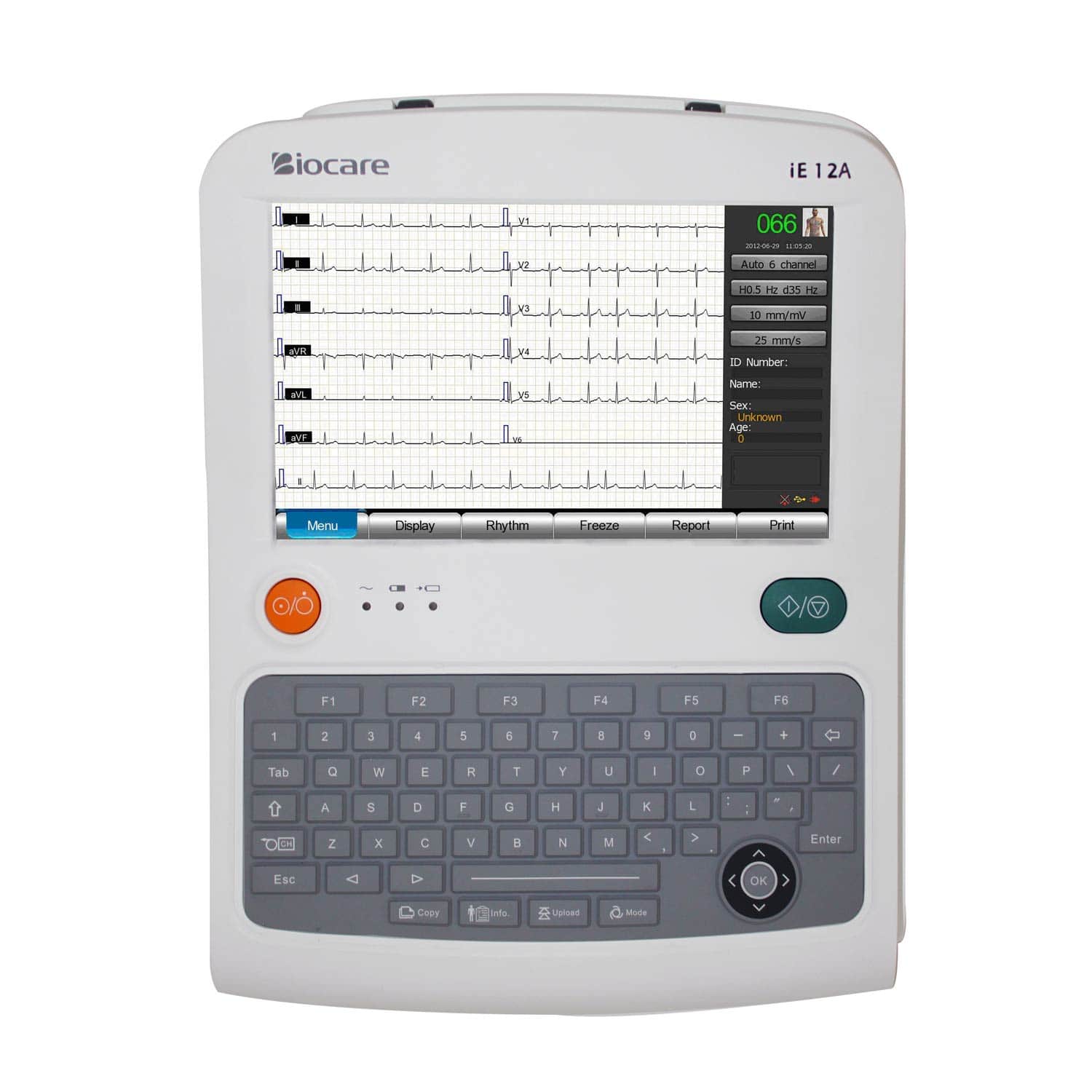 Biocare Ie 12A Resting Ecg Monitor With Interpretation Software And Alphanumeric Keyboard