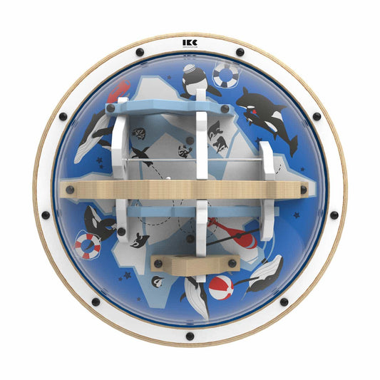 Rotating Wall Game "The Tip Of The Iceberg" Made From Robust Beech Wood