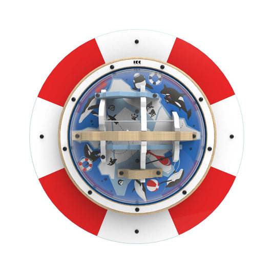 Rotating Wall Game "The Tip Of The Iceberg" Made From Robust Beech Wood