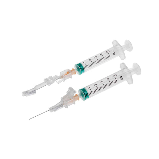 Bd Safety Glide Safety Injection Needles With Luer Attachment 