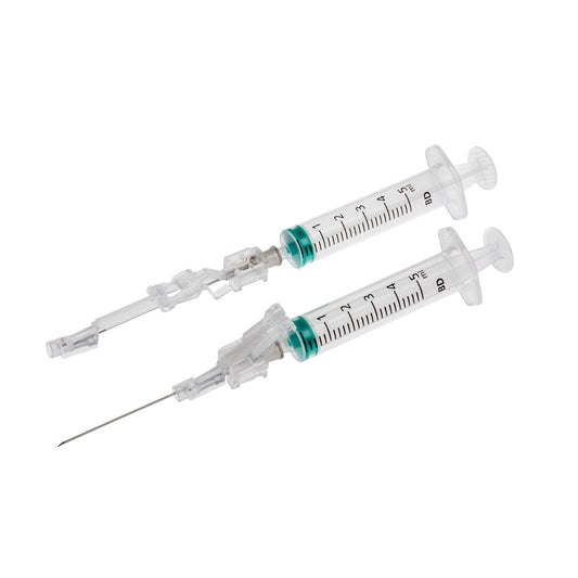Bd Safety Glide Safety Injection Needles With Luer Attachment 