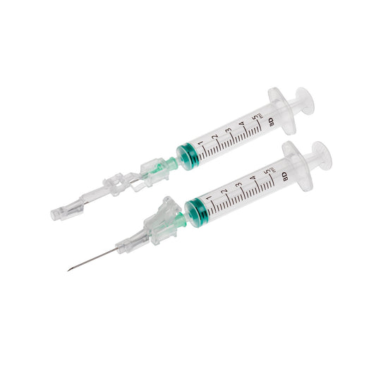 Bd Safety Glide Safety Injection Needles With Luer Attachment 