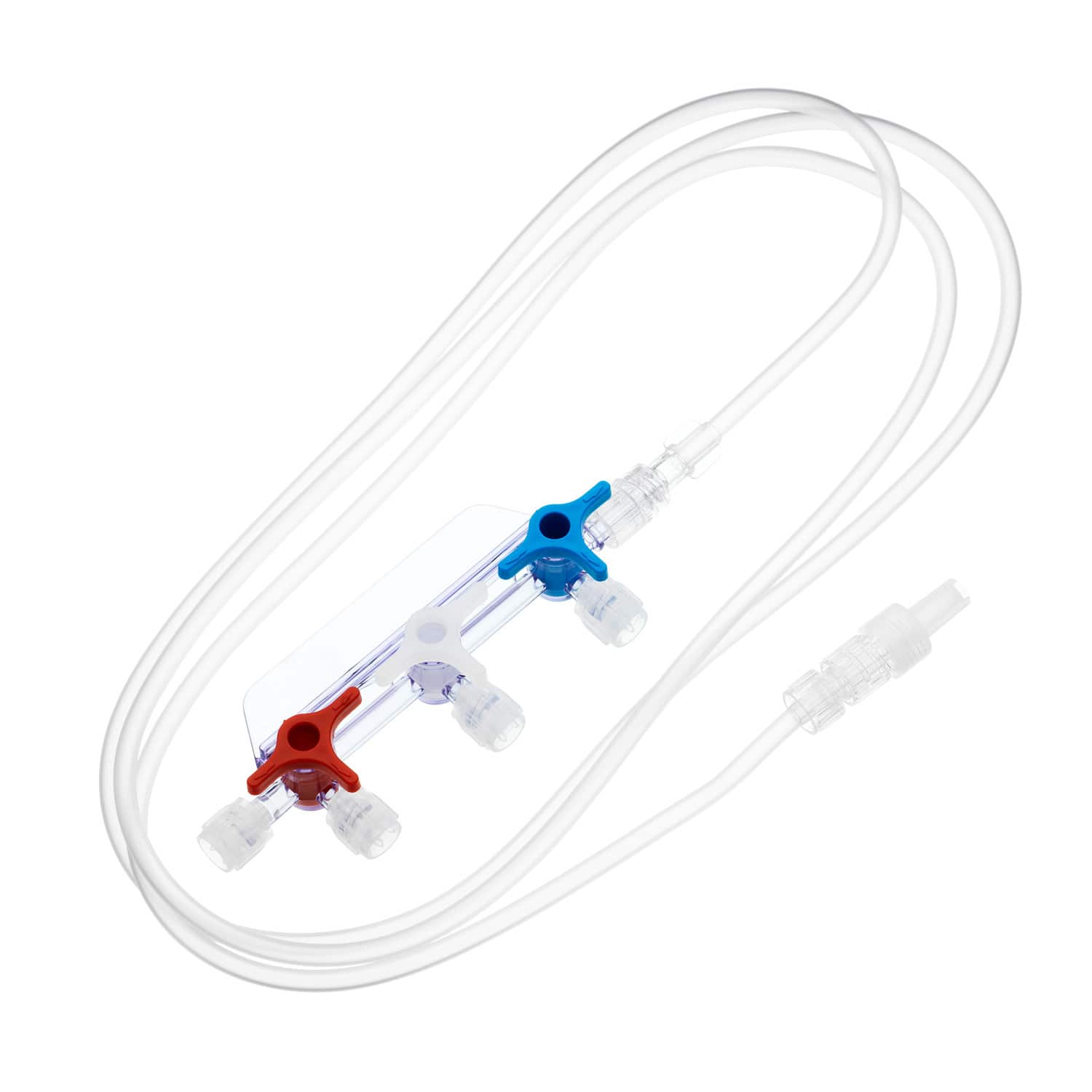 Bd Multiple Infusion Connector With Three Ports For Fluid Supply   Optionally With Or Without Tube Extension