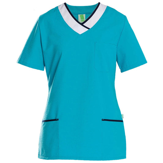 With Trendy Navy Blue Trim