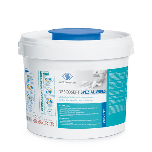 Descosept Spezial Wipes In A Practical Non-Woven Wipe Dispenser With 100 Wipes