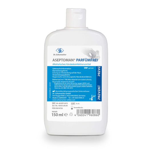 Aseptoman Fragrance-Free Hand Disinfectant With Moisturising Ingredients