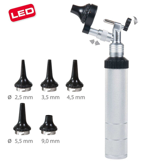 Kawe Eurolight F.O. 30 Op Led Otoscope With 360° Swivelling Magnifier And 5 Permanent Funnels