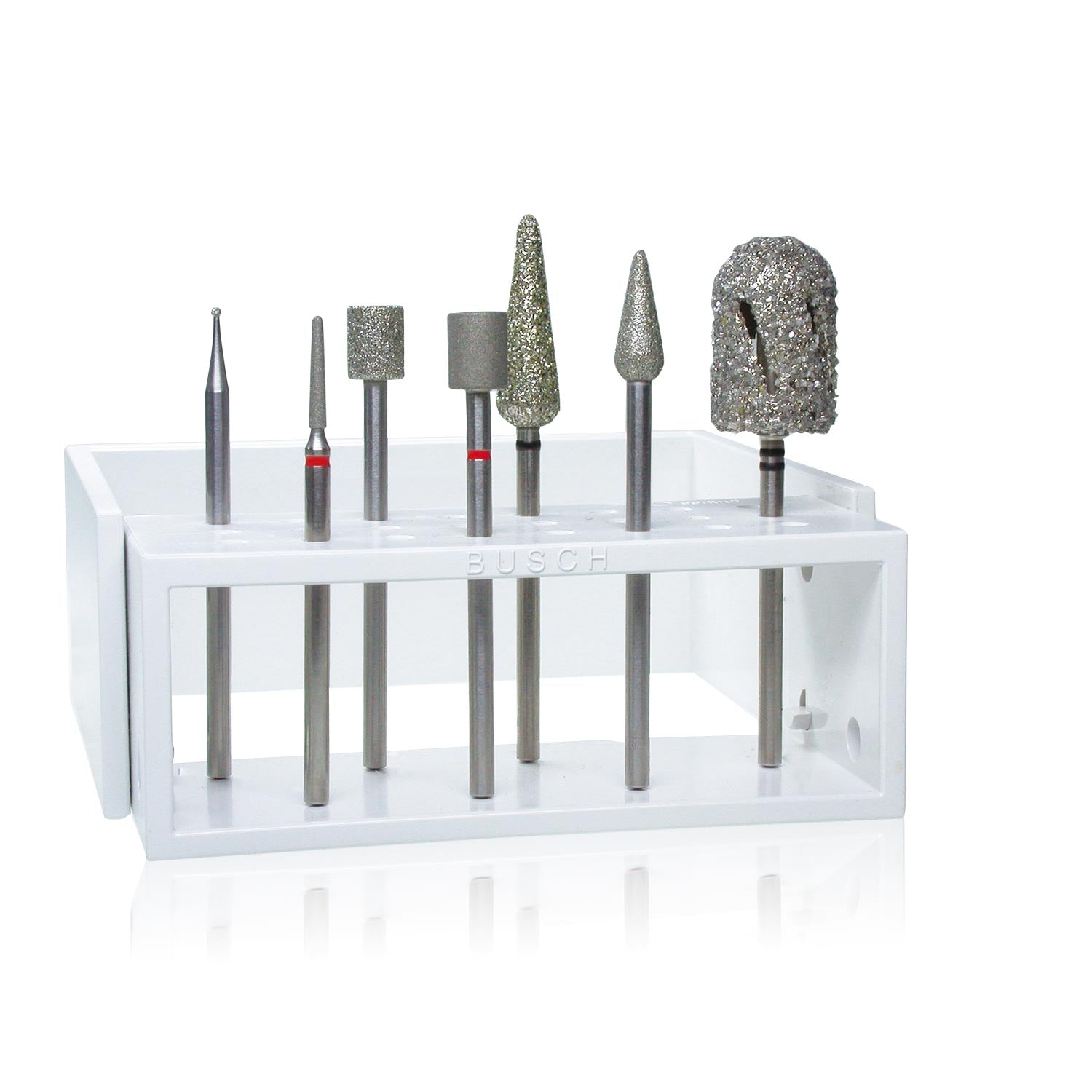 Basic Nail Drill Bit Set With 7 Diamond Nail Drill Bits Of Different Grit Sizes