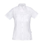 Columba Waisted Women'S Blouse With Short Sleeves And Shirt Collar