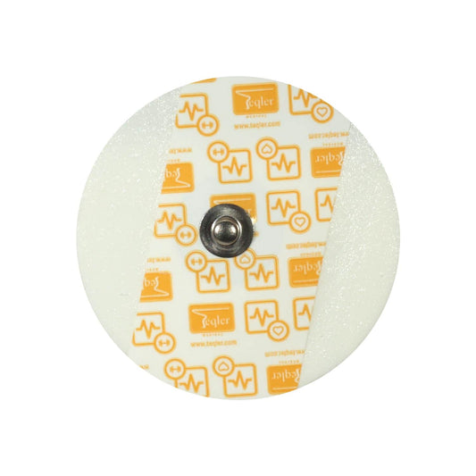 Teqler Ecg Disposable Electrodes For Adults   With Push Button And Gel Application
