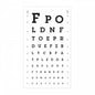 Eye Test Chart Chart From 1M4 To Determine Visual Acuity