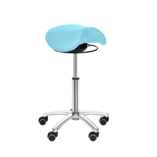 Saddle Seat Stool With Ergonomic And Upholstered Seat