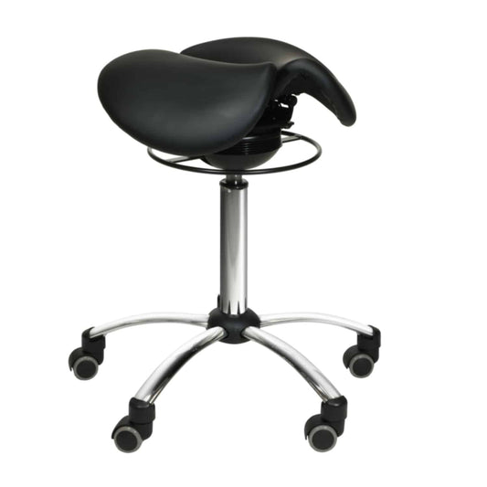 Saddle Stool With Swing Mechanism