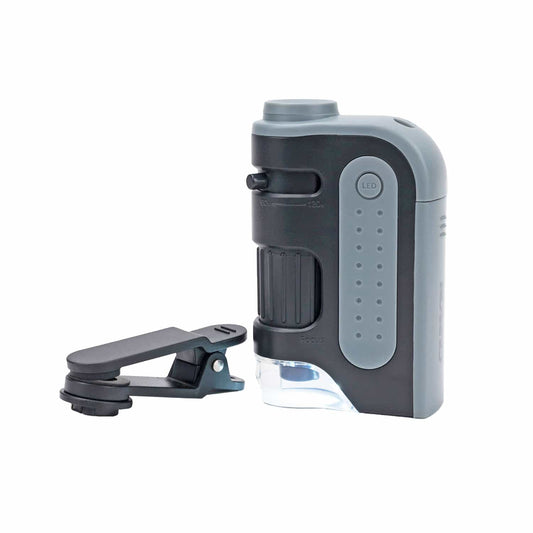 Microbrite Pro™ Pocket Microscope With Led Illumination And Smartphone Adapter Clip